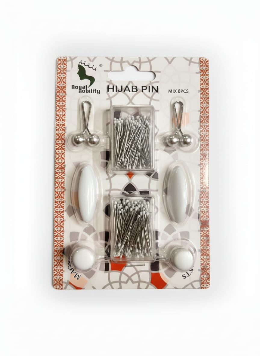 HIJAB PINS GIFT BOX – 8 PIECE SET
