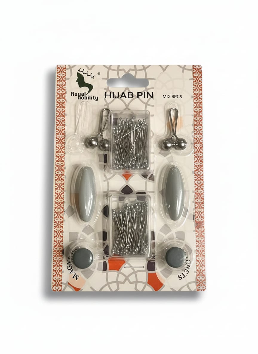 HIJAB PINS GIFT BOX – 8 PIECE SET