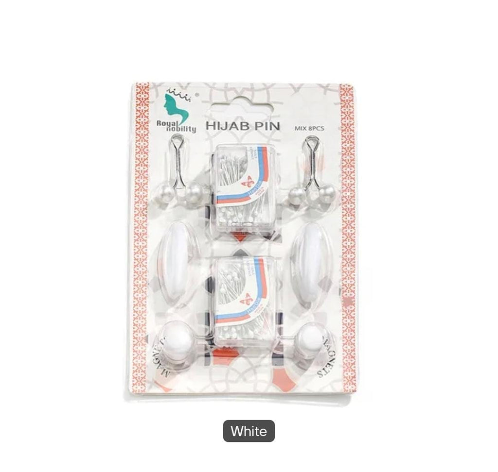 HIJAB PINS GIFT BOX – 8 PIECE SET