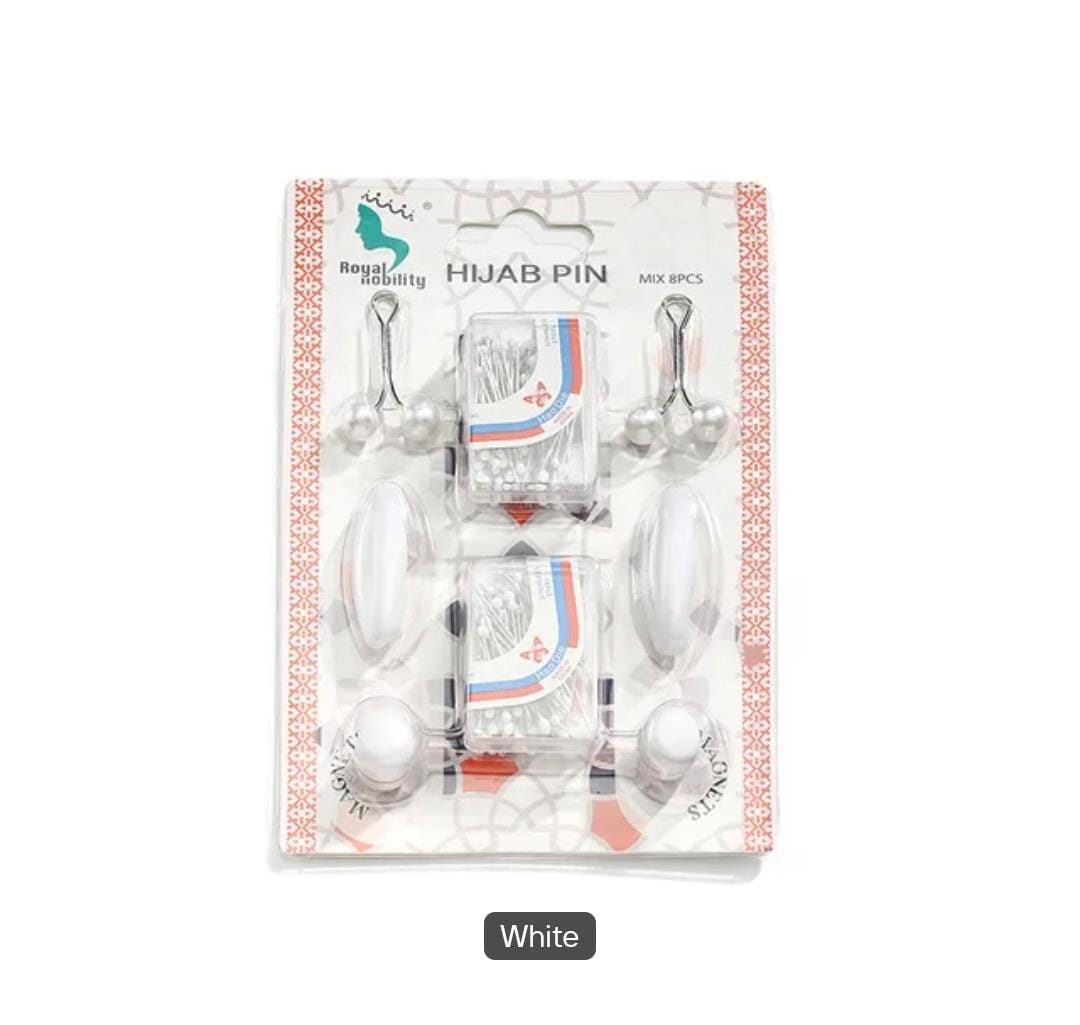 HIJAB PINS GIFT BOX – 8 PIECE SET