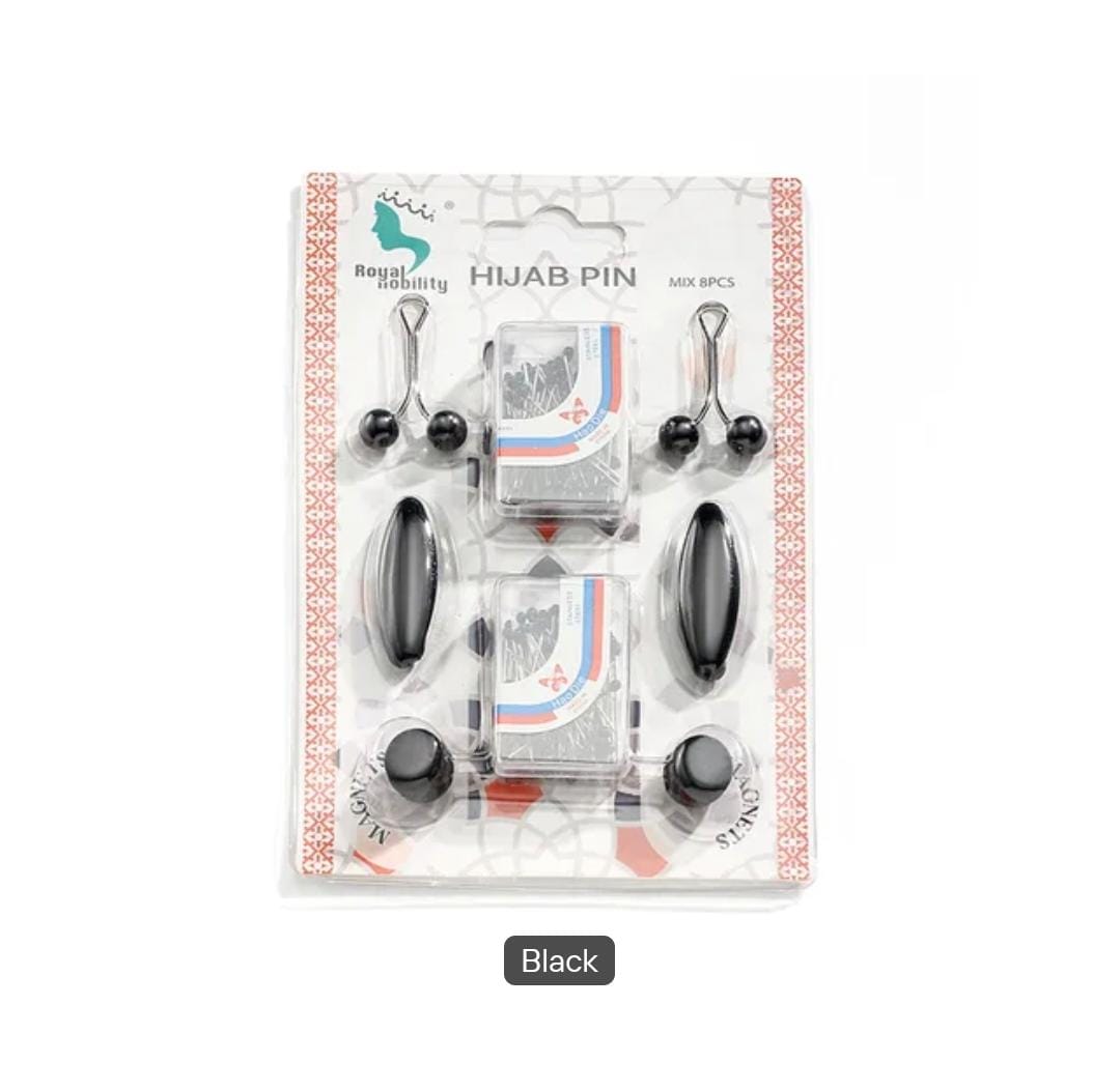 HIJAB PINS GIFT BOX – 8 PIECE SET