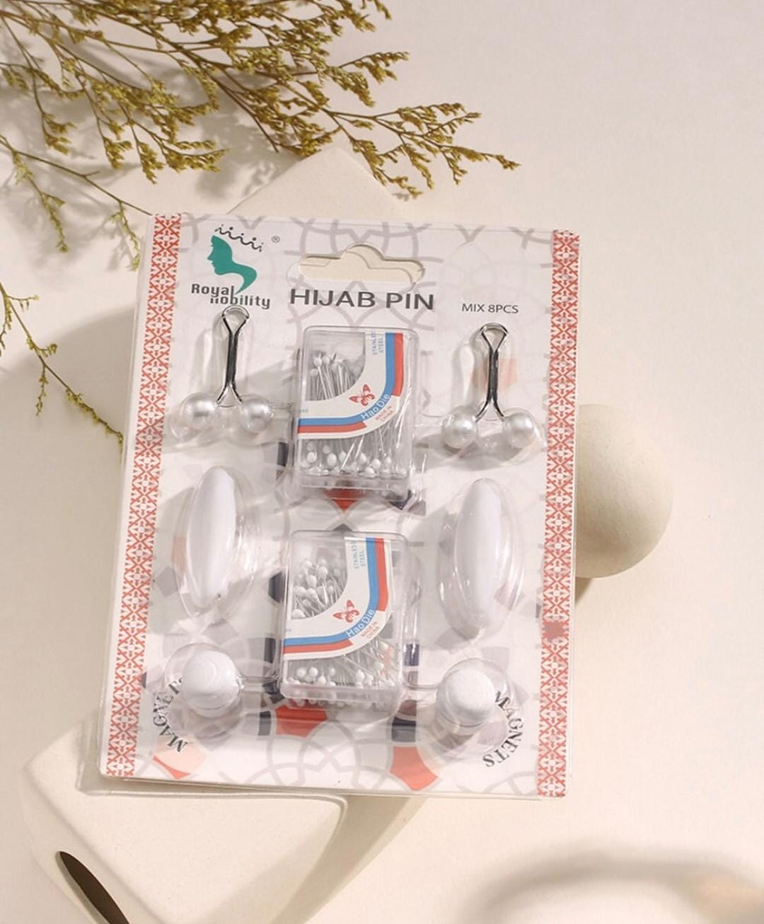 HIJAB PINS GIFT BOX – 8 PIECE SET