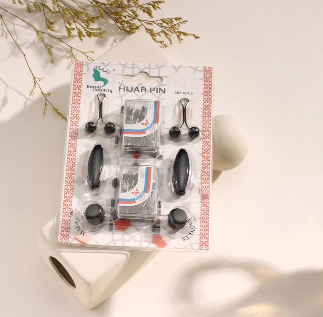 HIJAB PINS GIFT BOX – 8 PIECE SET