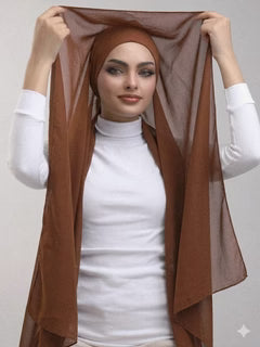 Instant Georgette Hijab with Built-in Magnets — Pack of 4