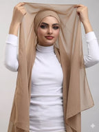 Instant Georgette Hijab with Built-in Magnets — Pack of 2