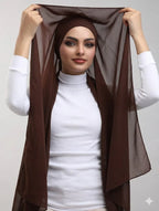 Instant Georgette Hijab with Built-in Magnets — Pack of 2