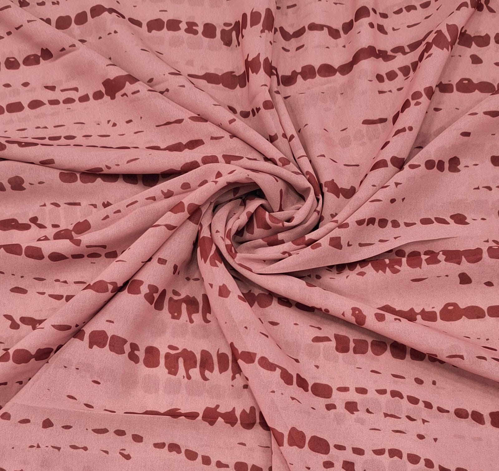 Ripple Chiffon Hijab Dust pink