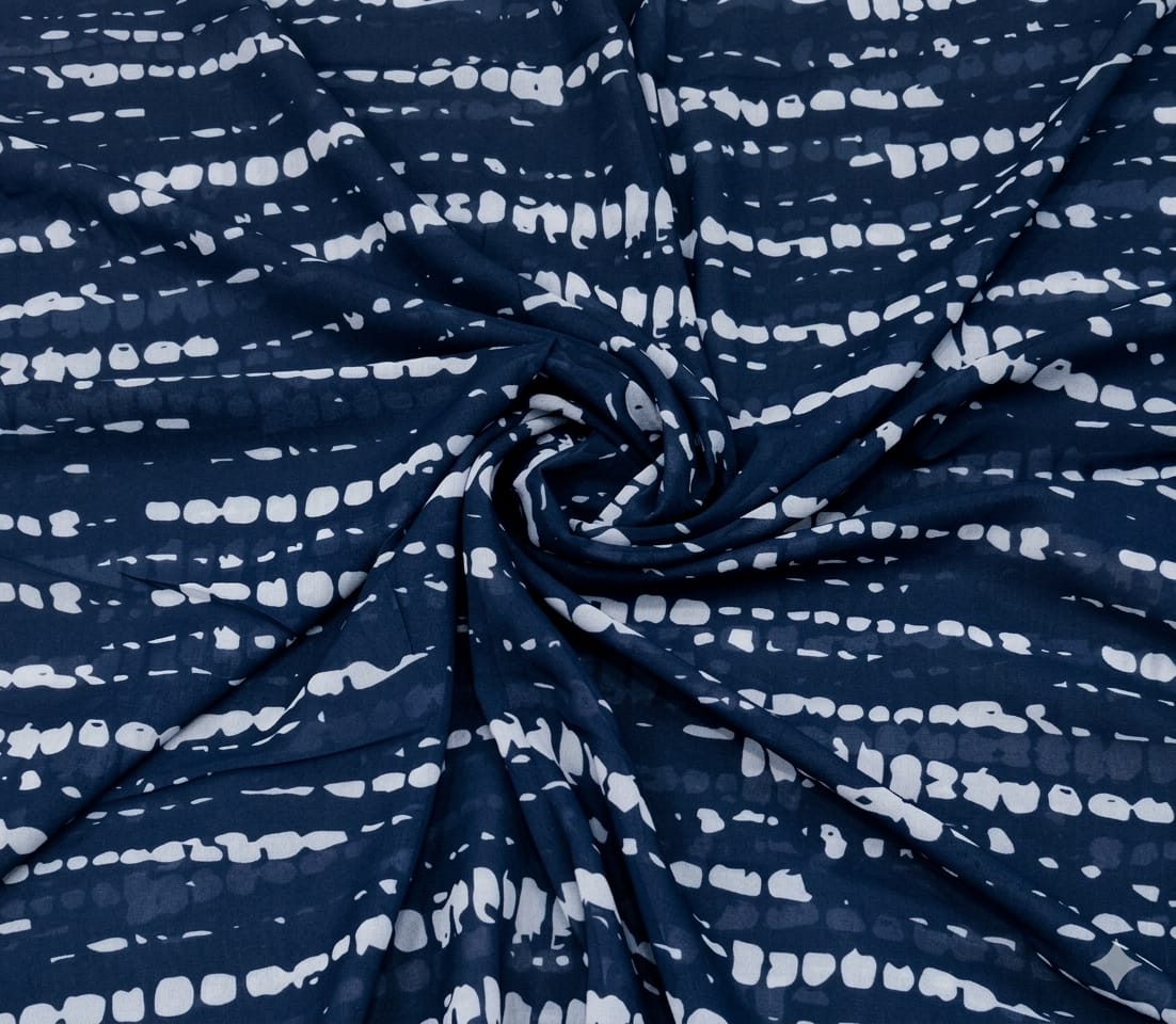 Ripple Chiffon Hijab Navy blue