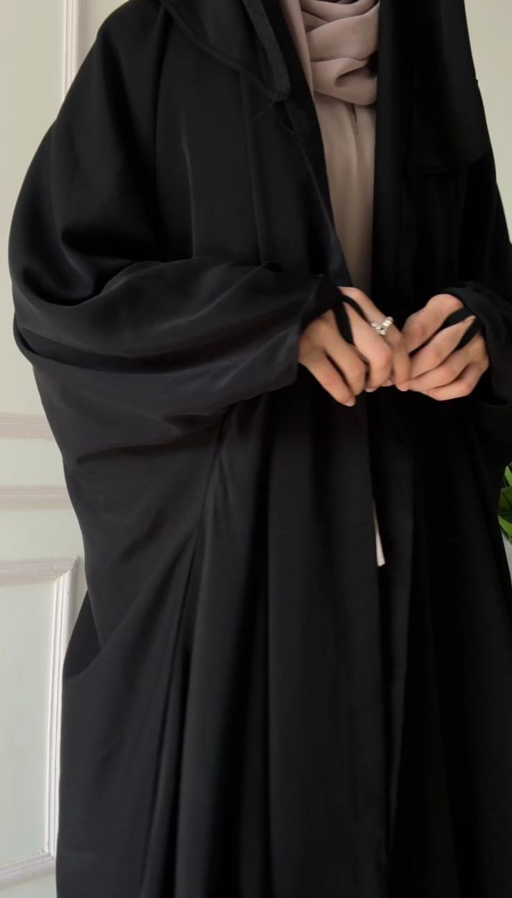 Front Open Iraqi Sleeves Chadar With Face Cover