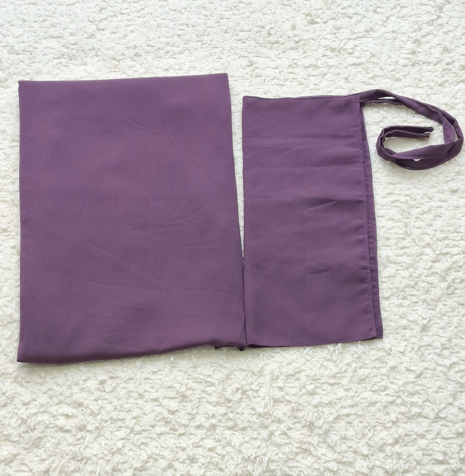 Imported Bubble Georgette Niqab & Scarf Set Pack Of  2