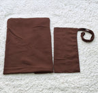 Imported Bubble Georgette Niqab & Scarf Set Pack Of  2