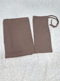 Imported Bubble Georgette Niqab & Scarf Set Mud brown