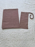 Imported Bubble Georgette Niqab & Scarf Set Nude brown