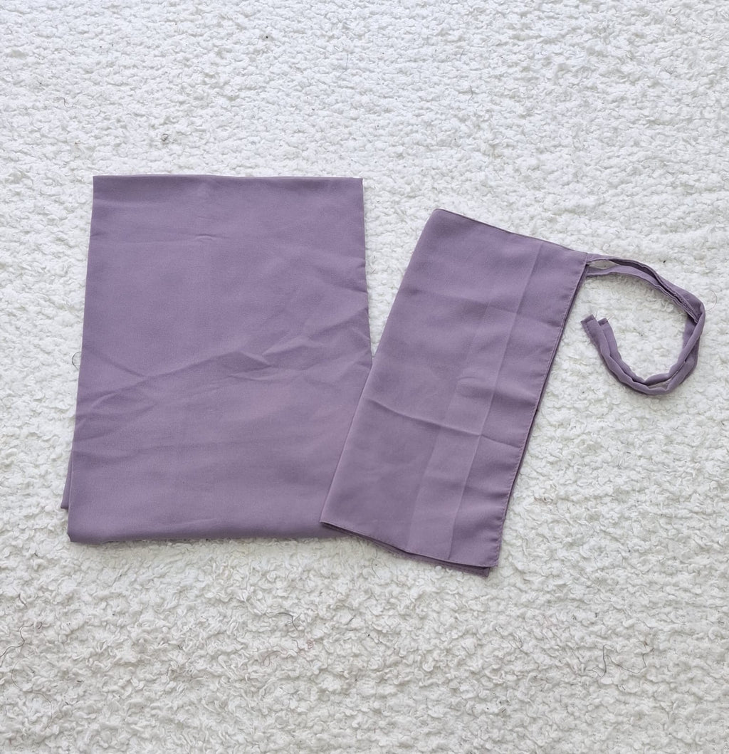 Imported Bubble Georgette Niqab & Scarf Set Pack Of  2