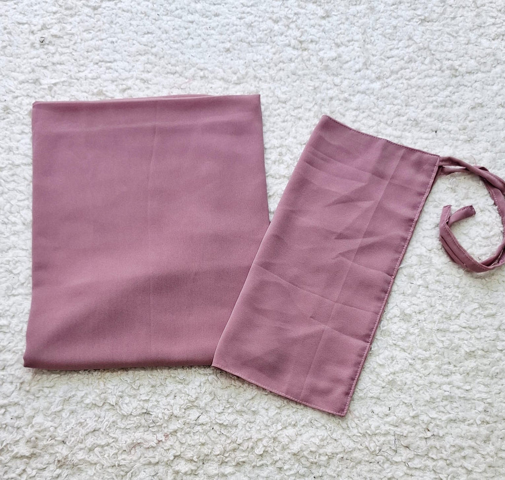 Imported Bubble Georgette Niqab & Scarf Set Pack Of  2
