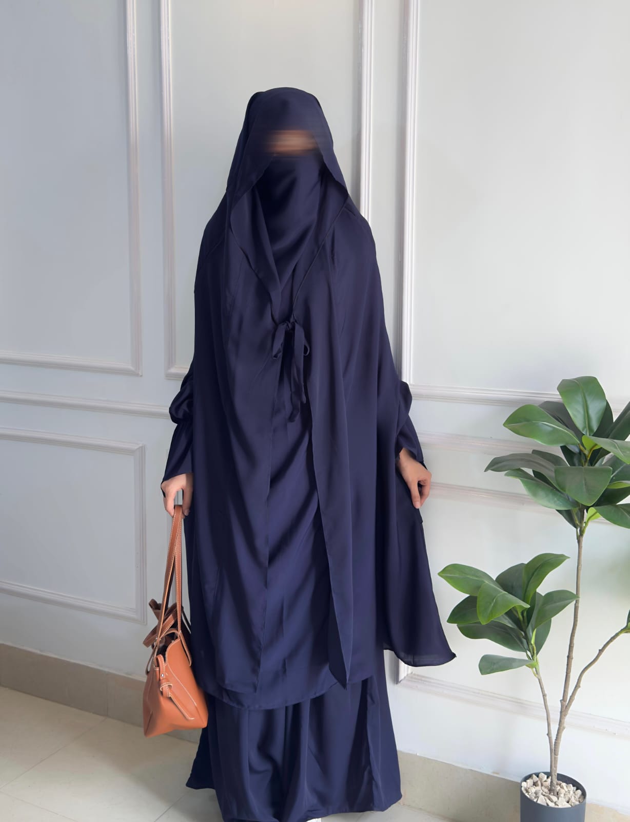 Saudi Jilbab – 2 Piece Set Navy Blue