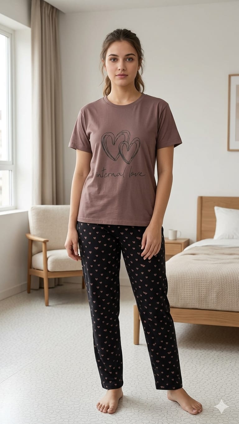 2 Piece T-Shirt Trouser Night Suit