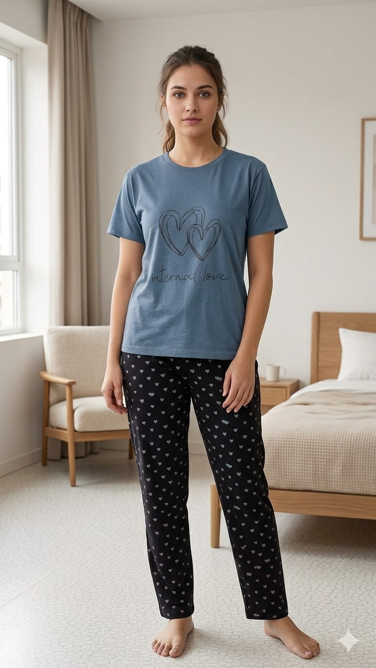 2 Piece T-Shirt Trouser Night Suit