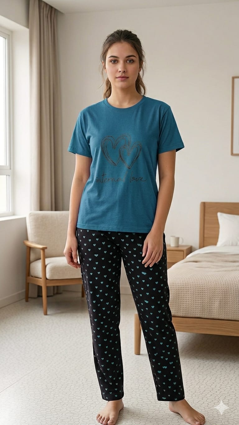 2 Piece T-Shirt Trouser Night Suit