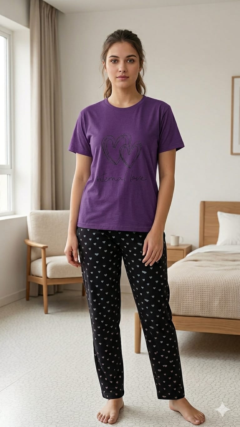 2 Piece T-Shirt Trouser Night Suit