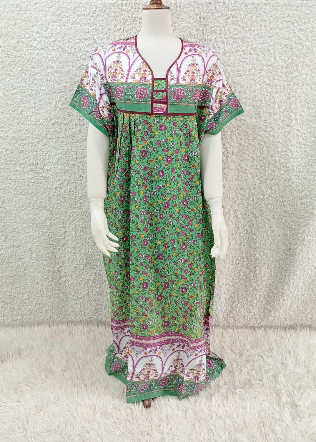 Printed Lilan Long Nighty