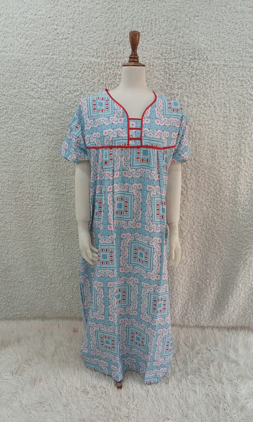 Printed Lilan Long Nighty