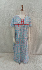Printed Lilan Long Nighty
