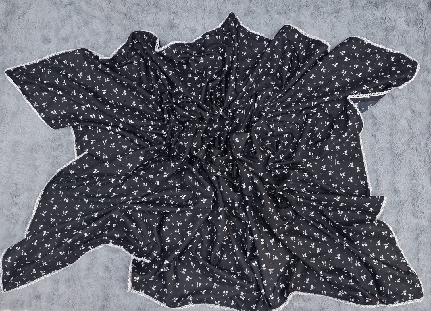 4 Side Lace Printed Irani Chadar
