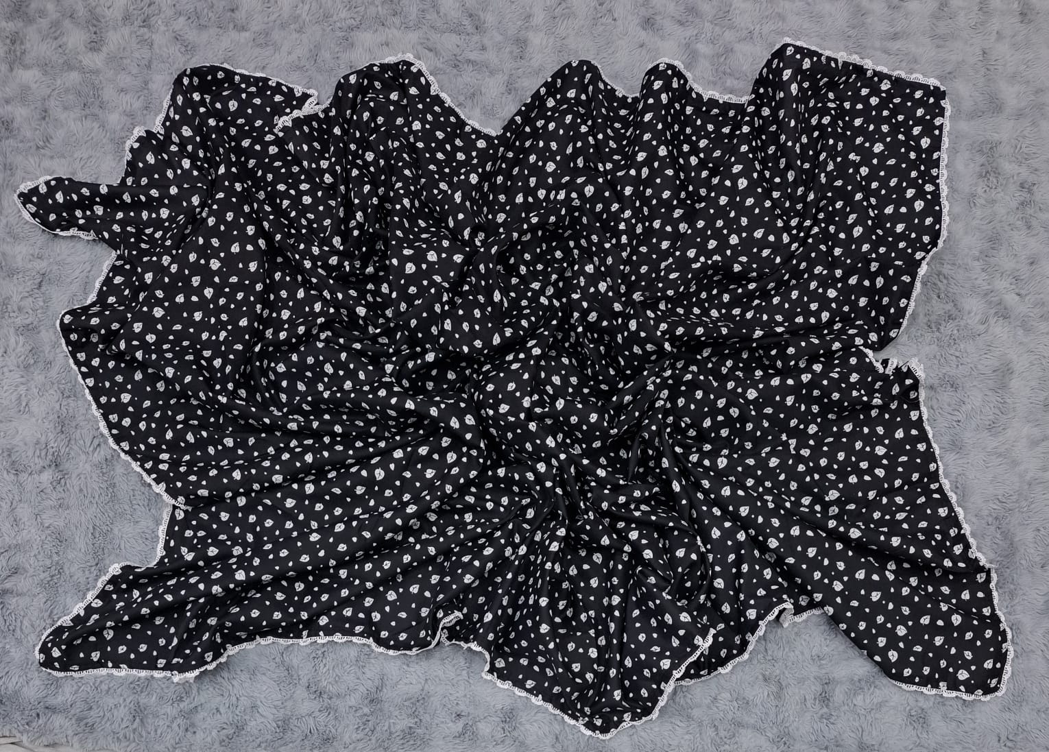 4 Side Lace Printed Irani Chadar