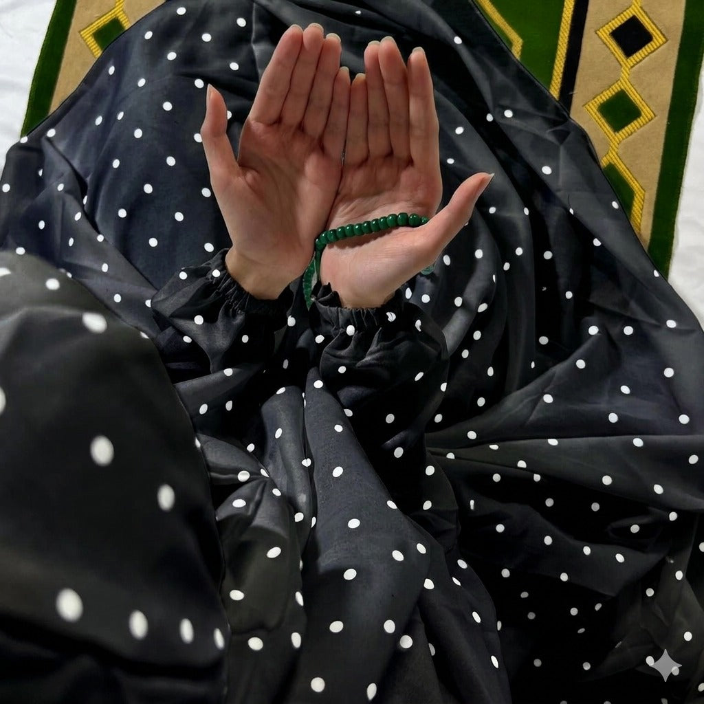 Big Size Full Coverage Namaz Chadar Full Sleeves Black