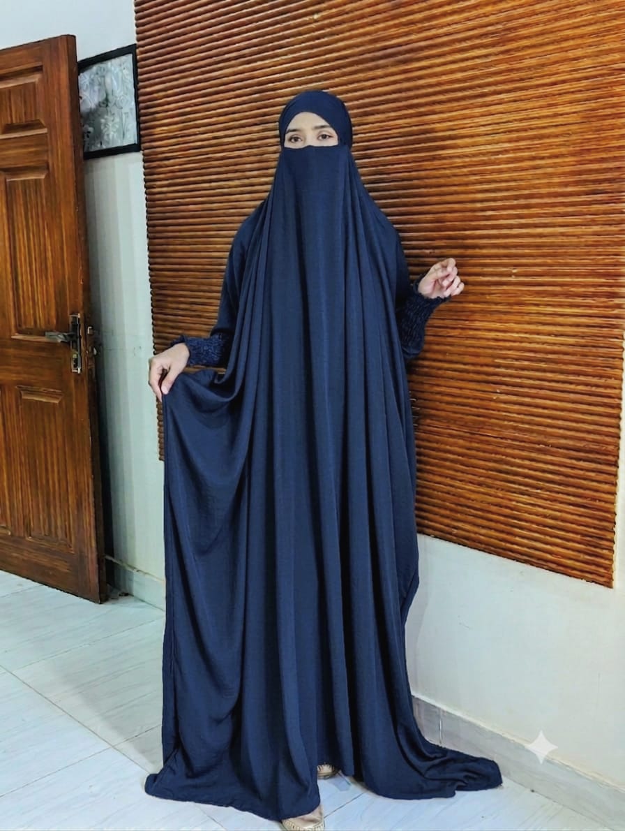 Turkish Jilbab Greyish Blue