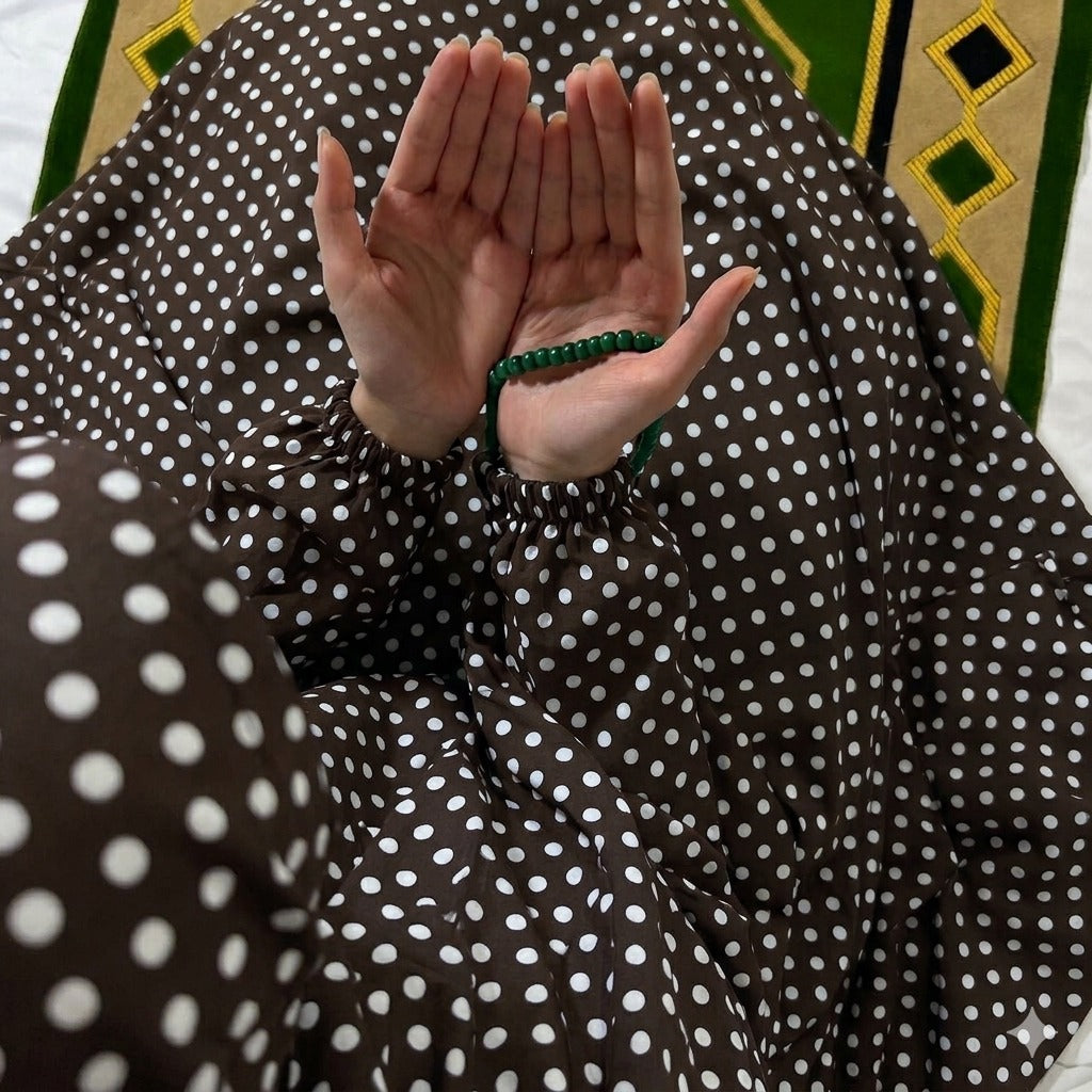 Big Size Full Coverage Namaz Chadar Full Sleeves Brown