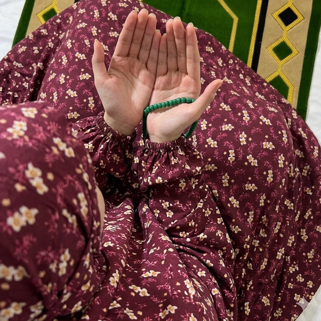 Big Size Full Coverage Namaz Chadar Full Sleeves Maroon