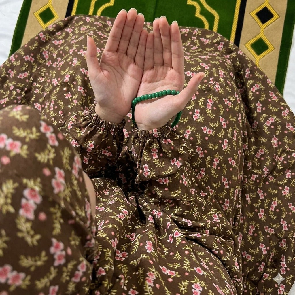 Big Size Full Coverage Namaz Chadar Full Sleeves Mustard
