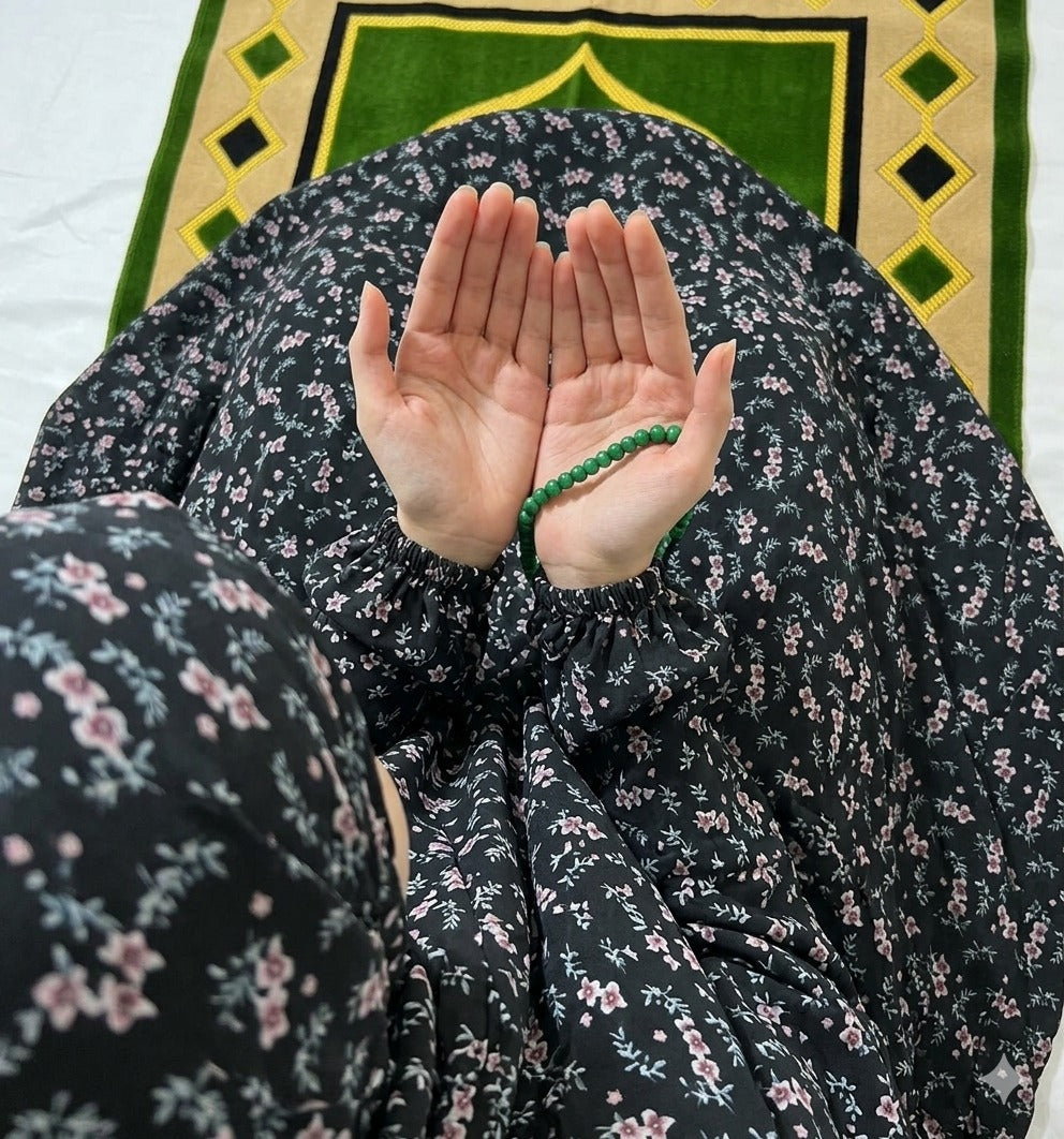 Big Size Full Coverage Namaz Chadar Full Sleeves Black