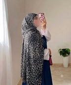 Crinkle Leopard Printed Hijab