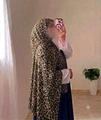Crinkle Leopard Printed Hijab