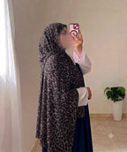 Crinkle Leopard Printed Hijab
