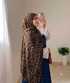 Crinkle Leopard Printed Hijab