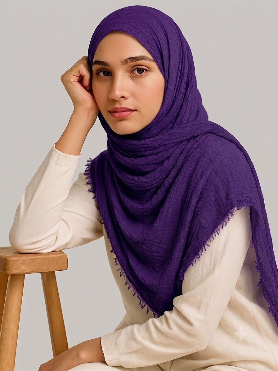 Crimps Hijab Purple