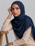 Crimps Hijab Navy Blue