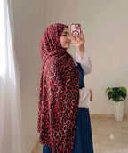 Crinkle Leopard Printed Hijab