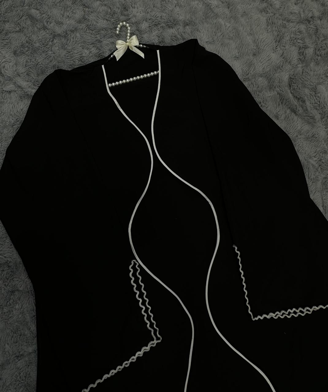 Srine in Black (Upper Gown with Scarf)