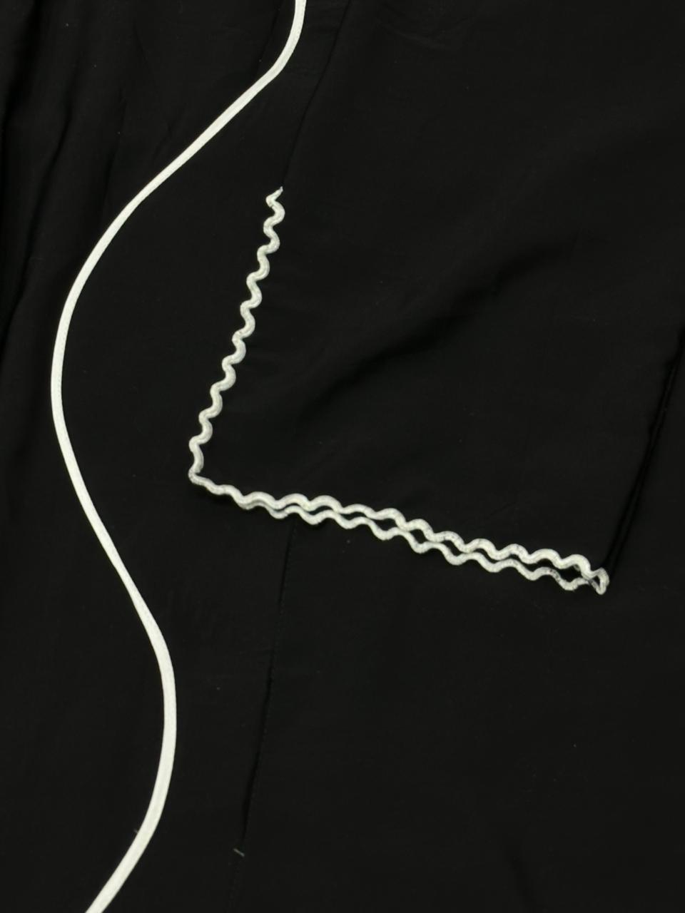 Srine in Black (Upper Gown with Scarf)