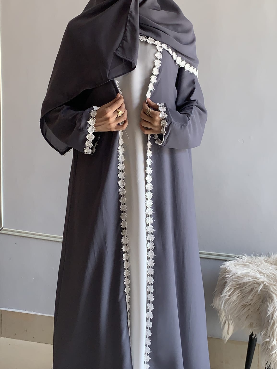 Lacey Kimono Abaya