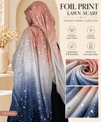 Foil Print Ombre Scarf