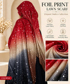 Foil Print Ombre Scarf