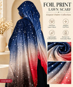 Foil Print Ombre Scarf