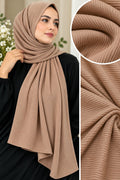 Premium Ribbed Jersey Scarf Rust Gold