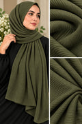 Premium Ribbed Jersey Scarf Army Green